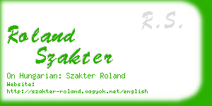 roland szakter business card